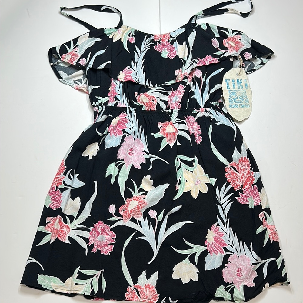 Vintage 1980’s Floral Open Back Dress Small